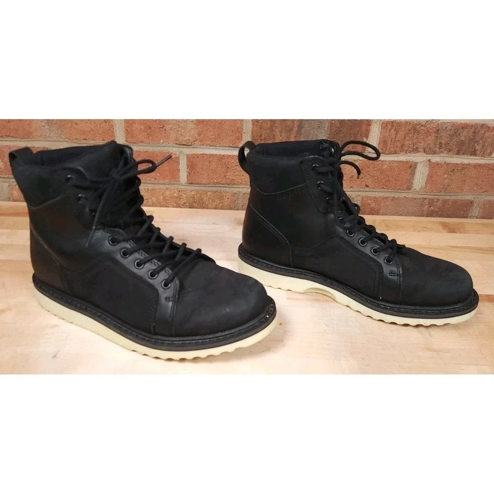 Harley-Davidson Mens Hickman Black Leather Riding Boots D93772 Size 10M‎